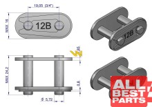 Zamek lancucha 12B-1 (R1 3/4) Warynski ( sprzedawane po 10 )