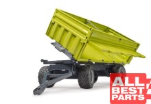 ZABAWKA Przyczepa z podwyższonymi burtami zielona